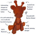 Load image into Gallery viewer, The Little Bamber - Natural Rubber & Baltic Amber Teething Toy