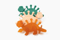 Load image into Gallery viewer, Dibly - Pink - Baltic Amber & Natural Rubber Dinosaur Teether with Toothbrush Tail
