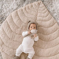 Load image into Gallery viewer, Leaf Shaped Sherpa & Cotton Baby Playmat - Ivory
