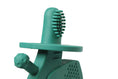 Load image into Gallery viewer, Dibly - Green - Baltic Amber & Natural Rubber Dinosaur Teether with Toothbrush Tail
