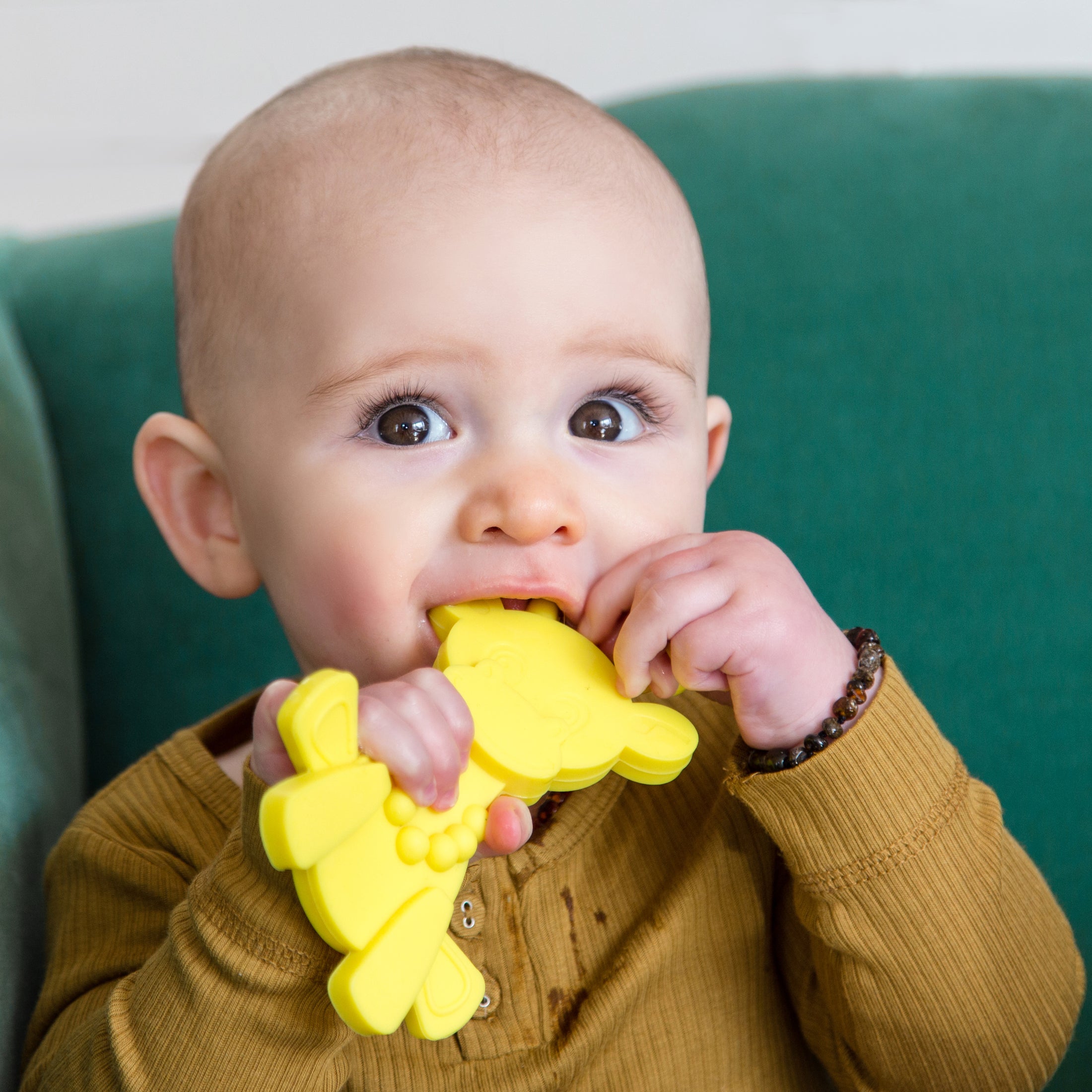 Little bamBAM Juguete para la dentición del bebé - Amarillo